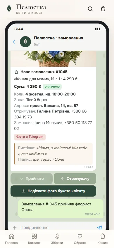 Замовлення в Telegram