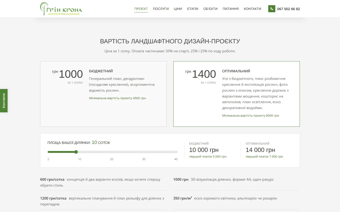 Проєкт ділянки