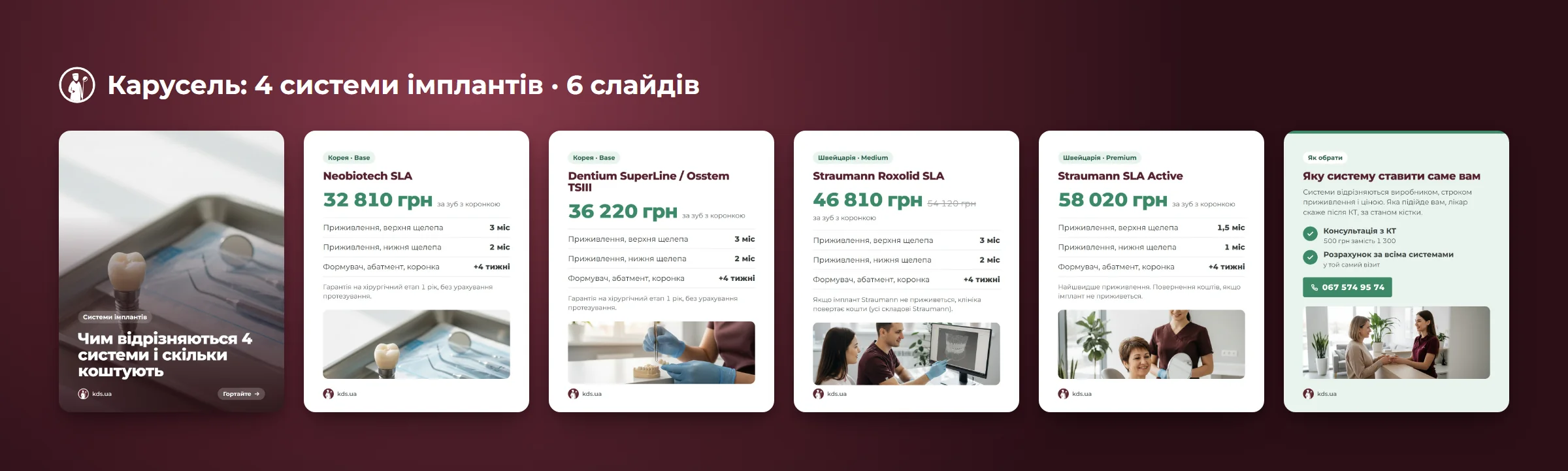 Розворот каруселі: усі слайди зліва направо