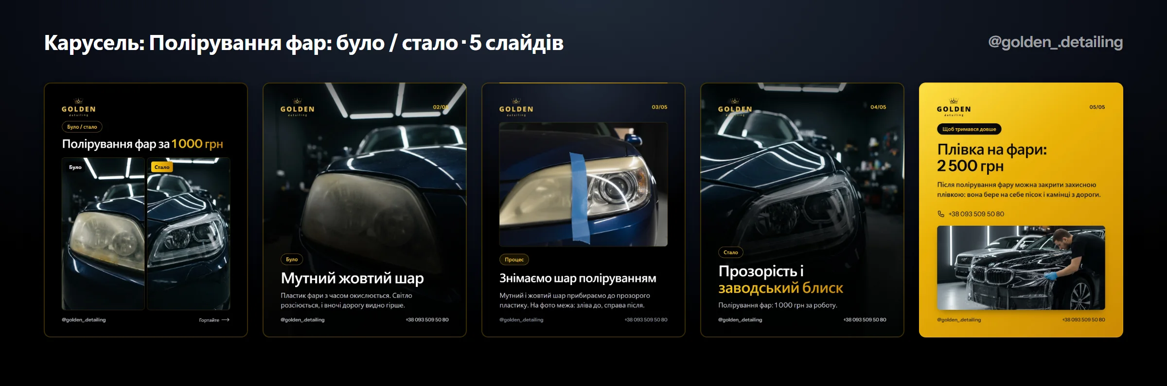 Розворот каруселі: усі слайди зліва направо